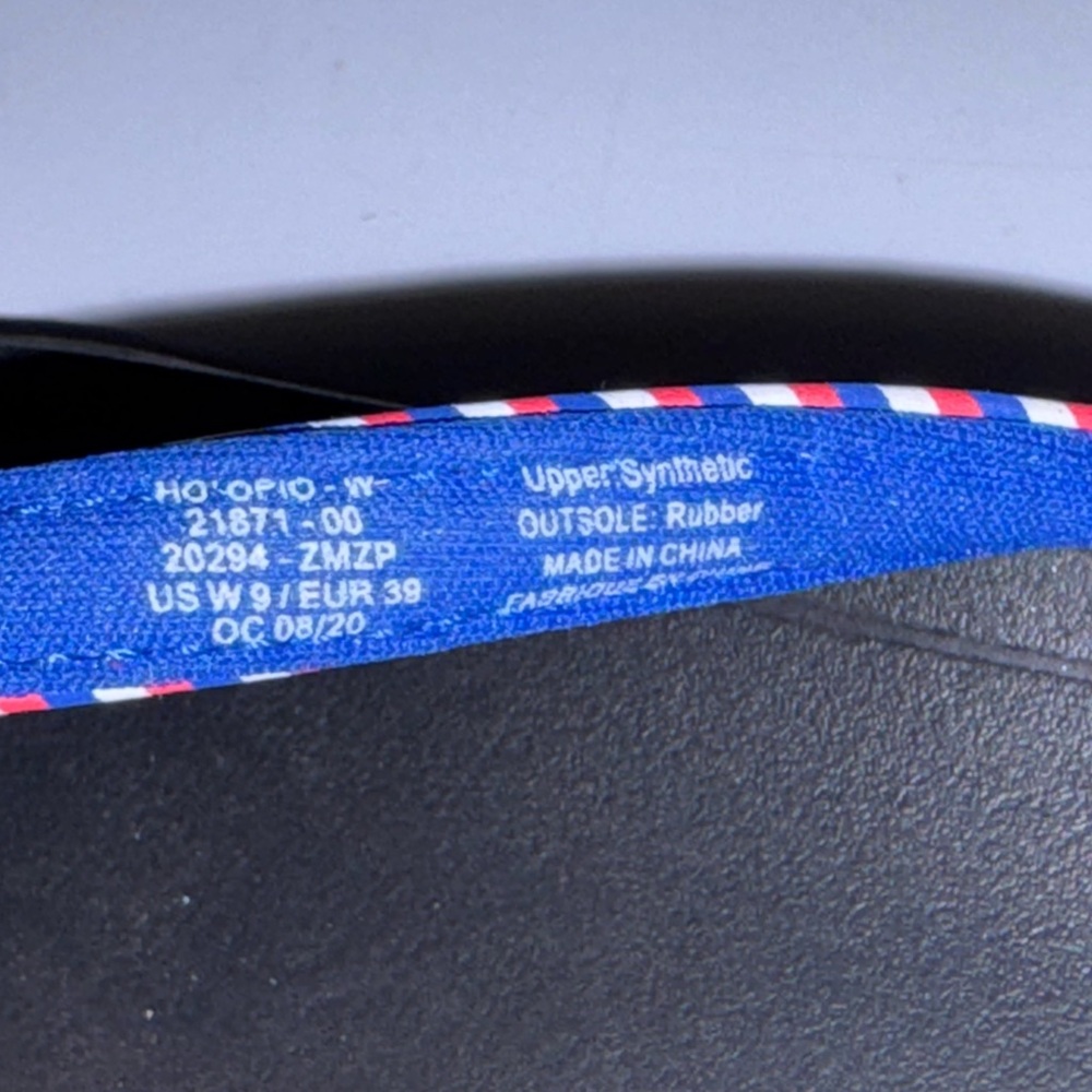 Oulkai Ho’Opio Flip Flops in Red/White/Blue Stripes Women’s 9 - Picture 11 of 11